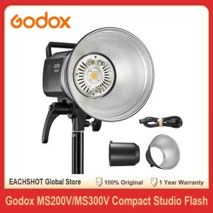 Godox MS200V 200W MS300V 300W LED 스튜디오 플래시 2.4G 무선 수신기 경량 컴팩트 Bowens 마운트 LED 모델링 램프