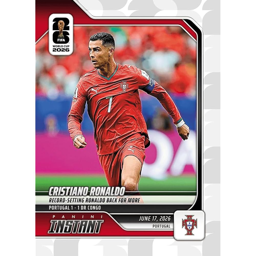 2026 파니니 인스턴트 FIFA 월드컵 크리스티아누 호날두가 #49 포르투갈 카드로 복귀하다 축구 호날두 기록