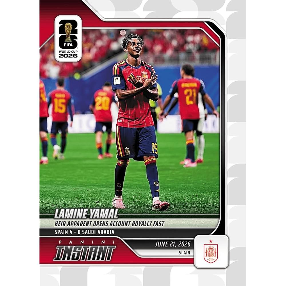 2026 파니니 인스턴트 FIFA 월드컵 라미네 스페인 후계자 로열 개설 축구 패스트 야말 발급 카드 #79 계좌