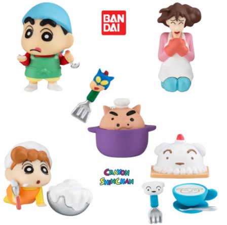 반다이 짱구 가챠 피규어 요리 봉미선 흰둥이 짱아 부리부리대마왕