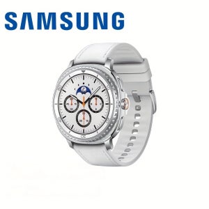 Samsung 8 Classic 46mm 스마트워치, 쿠션 디자인, 회전 베젤, 퀵 버튼, 수면 코칭, 러닝 코치, 에너지 점수, 블랙