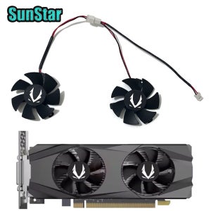 새로운 1세트 45MM GTX 1650 T125010SU 로우 프로파일 비디오 카드 쿨러 팬 (조텍 지포스 GTX 1650 로우 프로파일 GTX1050 게이밍 GPU용)