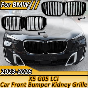 BMW X5 G05 LCI 2023-2026 차량용 프론트 범퍼 키드니 그릴 LED 라이트 레이싱 그릴 커버 트림 자동차 액세서리 외부 장식