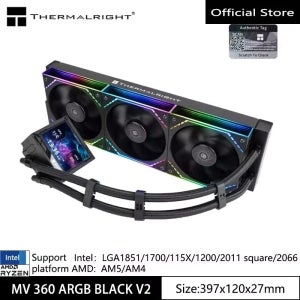 써멀라이트 몰니르 비전 360 ARGB 블랙 V2 4핀 PWM 올인원 수냉 라디에이터