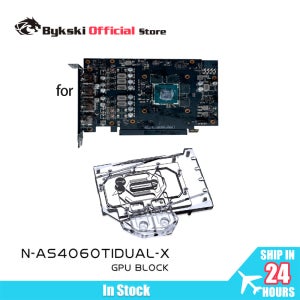 Bykski N-AS4060TIDUAL-X GPU 블록은 ASUS 듀얼 지포스 RTX 4060Ti OC 그래픽 비디오 카드 수냉식/부식 방지용으로 사용됩니다.