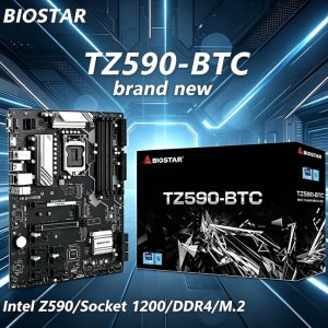 Z590 LGA 1200 마더보드 BIOSTAR TZ590-BTC CPU 10세대 11세대 I9-11900K I7-11700K I5-10400 I9-10900K DDR4 I9-11