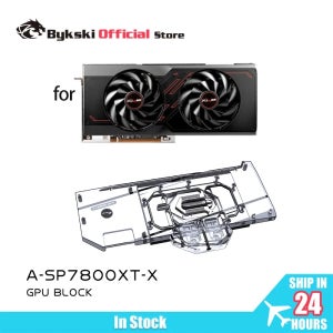 바이크스키 A-SP7800XT-X GPU 워터 블록 사파이어 라데온 RX 7800 XT NITRO / PURE / PULSE RX 7700 XT 비디오 카드용 / 구리 라디에이터