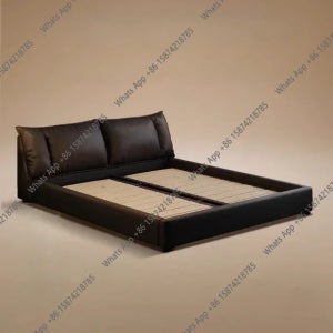 N63 180X200cm 더블 럭셔리 킹사이즈 침대, 사무실용 헤드보드 랙 및 프레임 포함, 침실 세트 풀세트 가구, 수납형 침대
