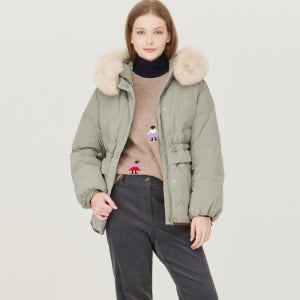 [베네통]2025 WINTER 코튼 퀼팅 폭스퍼 구스 다운 BAPD62561KA