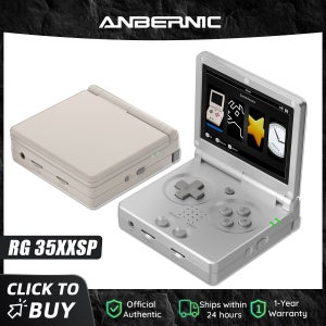 안베르닉 RG35XXSP 3.5인치 IPS 화면 플립형 휴대용 게임기 리눅스 시스템 HDMI 호환 TV 출력 64GB 5500개 게임 사전 설치됨