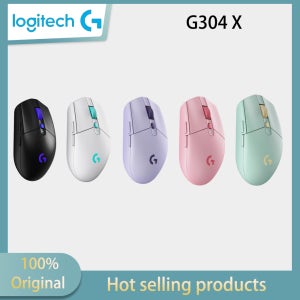 로지텍(G) G304X 무선 게이밍 마우스(충전 케이블 포함) 57그램 경량 듀얼 모드 6키 매크로 프로그래밍 원클릭 co