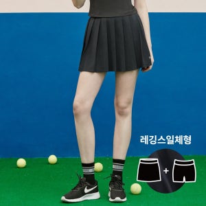테니스치마 브랜드 텐더 스포츠치마 플리츠 스커트 블랙