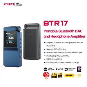 FiiO BTR17 헤드폰 앰프 Bluetooth 5.4 수신기, LDAC/aptX 무손실 지원, 고해상도 휴대용 DAC 768K/32Bit DSD512