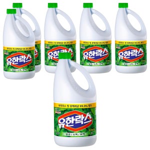 유한락스 후레쉬 2L 6개입 소독제 액체형  확인 표백제 화장실 베란다 세탁실 줄눈 향락스 욕실청소