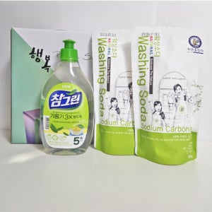 참그린녹차+워싱소다-3종세트 판촉물 제작 전문~주방용품~주방세제/세트
