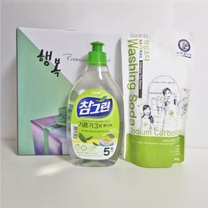 참그린녹차+워싱소다-2종세트 판촉물 제작 전문~주방용품~주방세제/세트