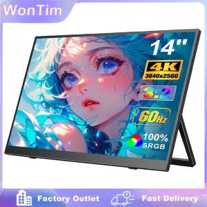 14인치 휴대용 모니터 4K 3840x2560px 100%sRGB 300cd/m2 게임용 컴퓨터 XBox PS4/5 스위치 노트북 화면용 확장 디스플레이