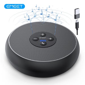 음악 녹음 및 플레이어 고품질 EMEET USB 스피커폰 유선 스피커(마이크 2개 포함) 360 °   음성 인식