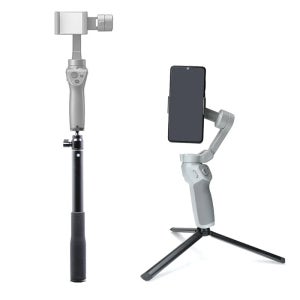 휴대용 확장 가능한 금속 셀카봉 삼각대, 모노포드 거치대, DJI Osmo Mobile 2 3 OM4 5 6 용 핸드헬드 짐벌 액세서리