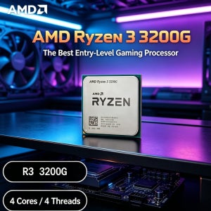 AMD Ryzen 3 R3 3200G 100% 새 제품 및 정품 프로세서 3.6GHz 쿼드 코어 65W AM4 CPU 최고의 입문용 게이밍 프로세서
