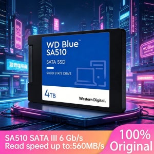 WD 블루 SA510 500GB 1TB 2TB 4TB 정품 WD SSD SATA 3.0 2.5인치 하드 디스크 내장형 솔리드 스테이트 드라이브 (노트북/데스크탑용)