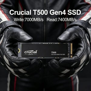PS5 노트북 PC용 Crucial T500 1TB PCIe Gen4 NVMe M.2 SSD 7300MB/s 고속 게이밍 드라이브 OEM 정품 CT1000T500SSD8