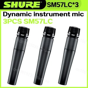 오리지널 3PCS SHURE SM57 전설적인 다이나믹 마이크 전문 유선 핸드헬드 카디오이드 가라오케 마이크 스테이지 스튜디오 녹음