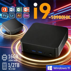 미니 PC 윈도우 11 프로 인텔 코어 i9 8950HK 16GB DDR4 1TB SSD PC 게이머 컴퓨터 듀얼 WIFI 6 BT5.2 4K HD 미니 게이밍 PC 데스크탑