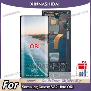 삼성 S22 울트라용 AMOLED 디스플레이, 삼성 갤럭시 S22 울트라 5G LCD S908 S908B S908N용 LCD 터치 스크린 디지타이저