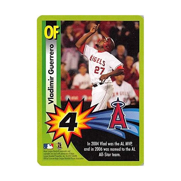 블라디미르 게레로 야구 카드 게임 로스앤젤레스 에인절스 명예의 전당 2007 MLB 트레이드업 VG4