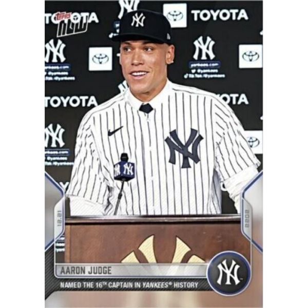 2022 탑스 나우 베이스볼 OS54 애런 저지 뉴욕 양키스 16번째 캡틴 공식 MLB 트레이딩 카드 온라인 독점 제한 인쇄 실행