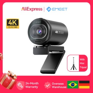 웹캠 4K EMEET S600 USB 카메라 1080P 60FPS 스트리밍 웹 카메라 자동 초점 라이브 스트림 카메라(Tiktok/YouTube용 마이크 포함)