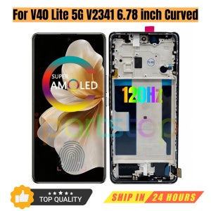 iParts 교체용 신형 디스플레이 vivo V40 Lite 5G V2341 6.78인치 120Hz 곡면 AMOLED 터치 스크린 프레임 조립 OEM
