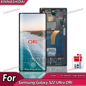 삼성 S22 울트라 LCD 터치 스크린 디지타이저, 삼성 갤럭시 S22 울트라 5G LCD S908 S908B S908N용 디스플레이