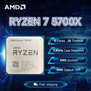 새로운 AMD Ryzen 7 5700X 3.4GHz 7NM L3=32M 프로세서 65W 소켓 AM4 8코어 16스레드 R7 5700X DDR4(팬 없음)