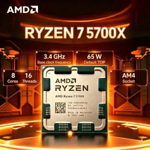 AMD 라이젠 7 5700X Zen3 7nm 데스크탑 CPU 8코어 16스레드 4.6GHz 32MB 캐시 AM4 65W 언락 게이밍 프로세서 (게임 및 콘텐츠 제작용)