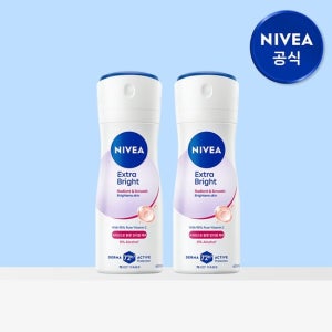 니베아 데오드란트 스프레이 엑스트라 브라이트 60ml 2개