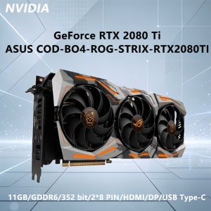 ASUS NVIDIA RTX 2080 Ti 11GB GDDR6 352비트 GPU COD BO4 ROG STRIX RTX2080TI 그래픽 카드 HDMI USB Type-C DP 게
