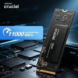 크루셜 P505 SSD 2TB PCIe 5.0 NVMe M.2 2280 내장형 솔리드 스테이트 드라이브 QLC 노트북 데스크탑 PC 게이머용(OEM 팩)