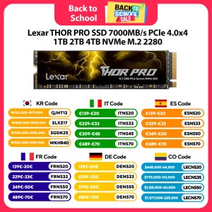 렉사 THOR PRO SSD 7000MB/s PCIe 4.0x4 NVMe M.2 2280 512GB 1TB 2TB 4TB PC용 내장형 솔리드 스테이트 하드 디스크