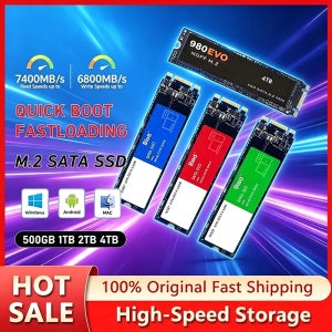 2026년형 M.2 SATA SSD 500GB 1TB 4TB 빠른 부팅 및 로드 속도, 오리지널 고속 내장 스토리지 하드 드라이브, 컴퓨터 업그레이드용