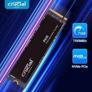 크루셜 P310 SSD 1TB 2TB 4TB PCIe Gen4 NVMe M.2 2280 최대 7,100MB/s 솔리드 스테이트 드라이브 (노트북, 데스크탑 PC, 게이머용)
