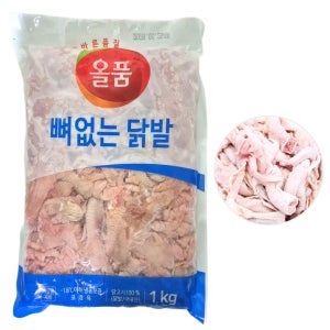 올품 뼈없는 닭발 무뼈 닭발 냉동 국내산 1kg