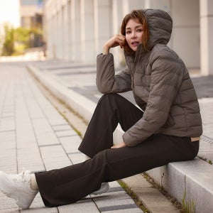 STL (남녀공용) 헨리 경량 패딩 후드 자켓
