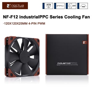 Noctua NF-F12 산업용 PPC 케이스 팬, 고성능 CPU 냉각 팬, 무소음 120mm PWM, 12V, 24V, 2000, 3000RPM 컴퓨터