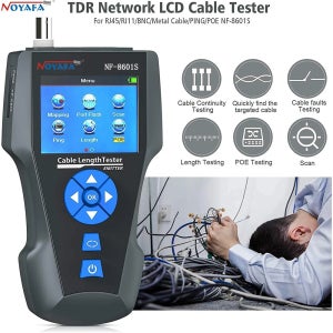 NOYAFA NF-8601S 다기능 RJ45 CAT6 네트워크 케이블 테스터 케이블 추적기 PoE/PING/포트 LCD 디스플레이 측정 길이 와이어 맵