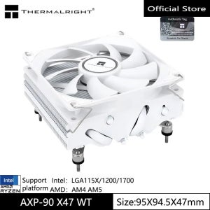 Thermalright AXP90-X47 ITX 공냉식 라디에이터 47mm 4 히트파이프 하향 압력 CPU 쿨러는 LGA1700/115X/1200/AM5/AM4를 지원합니다.