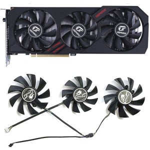 새로운 75MM 85MM 4핀 IGame RTX2070 SUPER RTX2060 쿨링 팬 (컬러풀 지포스 GTX 1660 SUPER 울트라 RTX 2060 울트라 GPU 팬용)