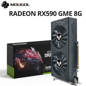 MOUGOL 데스크탑 게이밍 컴퓨터용 그래픽 카드, AMD Radeon RX590 8G, GDDR5 비디오 메모리, 256 비트 DVI + DP 인터페이스, 다이렉트 X12