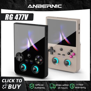 안베르닉 RG 477V 레트로 게임 콘솔 안드로이드 14 디멘시티 8300 게임 플레이어 4.7인치 LTPS 인셀 스크린 5500mAh Wi-Fi 6E 홀 조이스틱